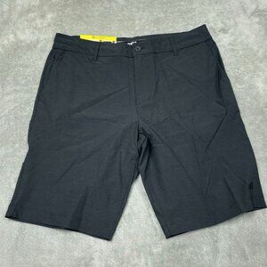 Hang Ten Mens 4-Way Stretch Hybrid Walkshorts Black Size 32 NWT 6780